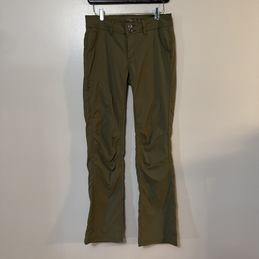 prAna Halle Pants ~ Womens 6 Regular Olive Outdoor Hiking